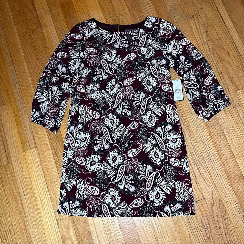 🆕 Burgundy Paisley Dress
